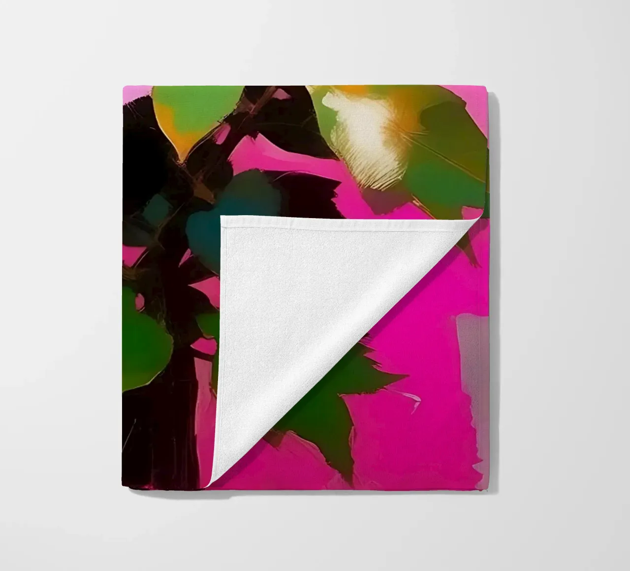 Blumen_rosa_1 strandhanddoek van Farb- und Blütenzauber by LK