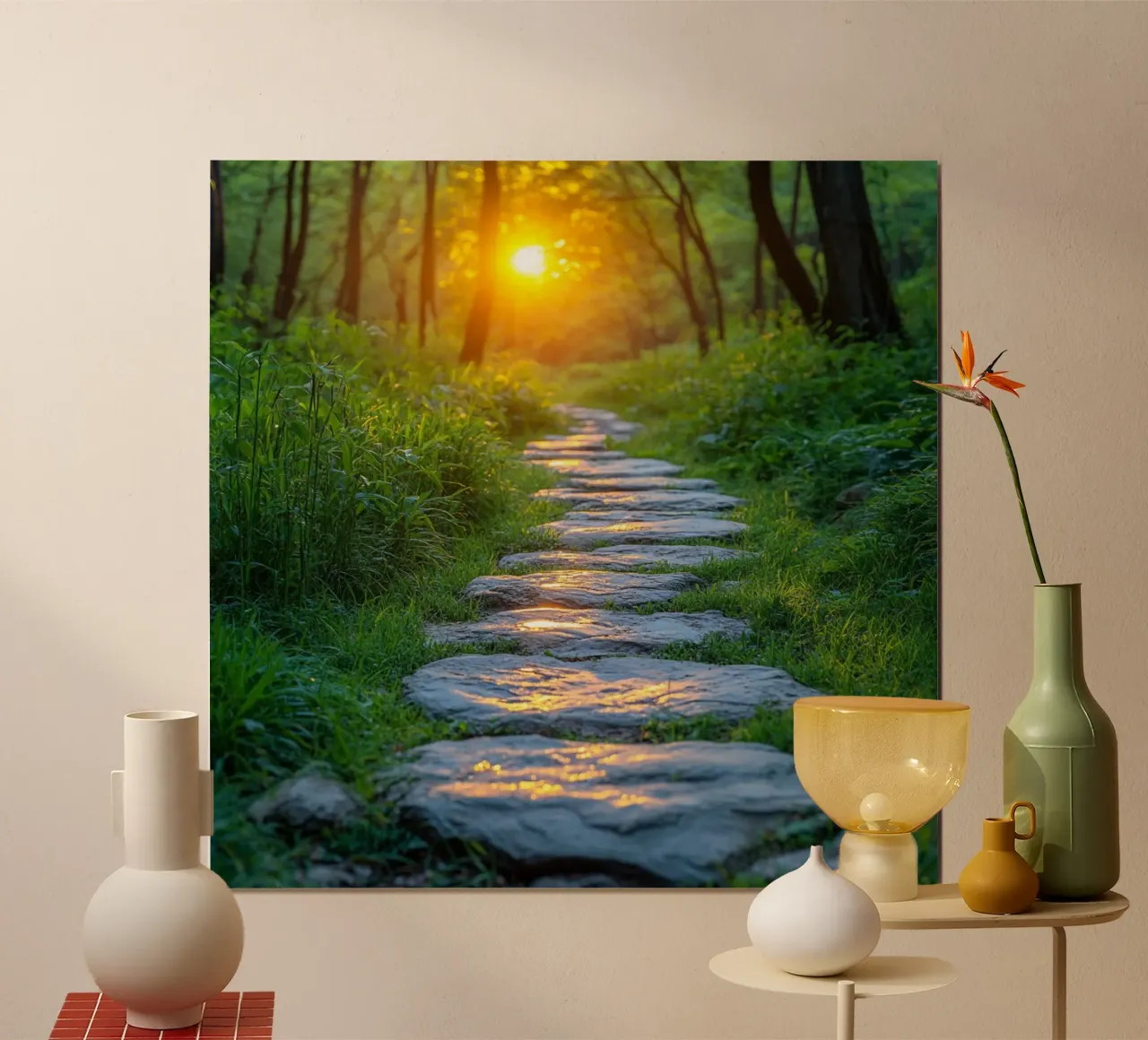 Essenza del Giappone poster con telaio in legno da Wanderlust Vibes