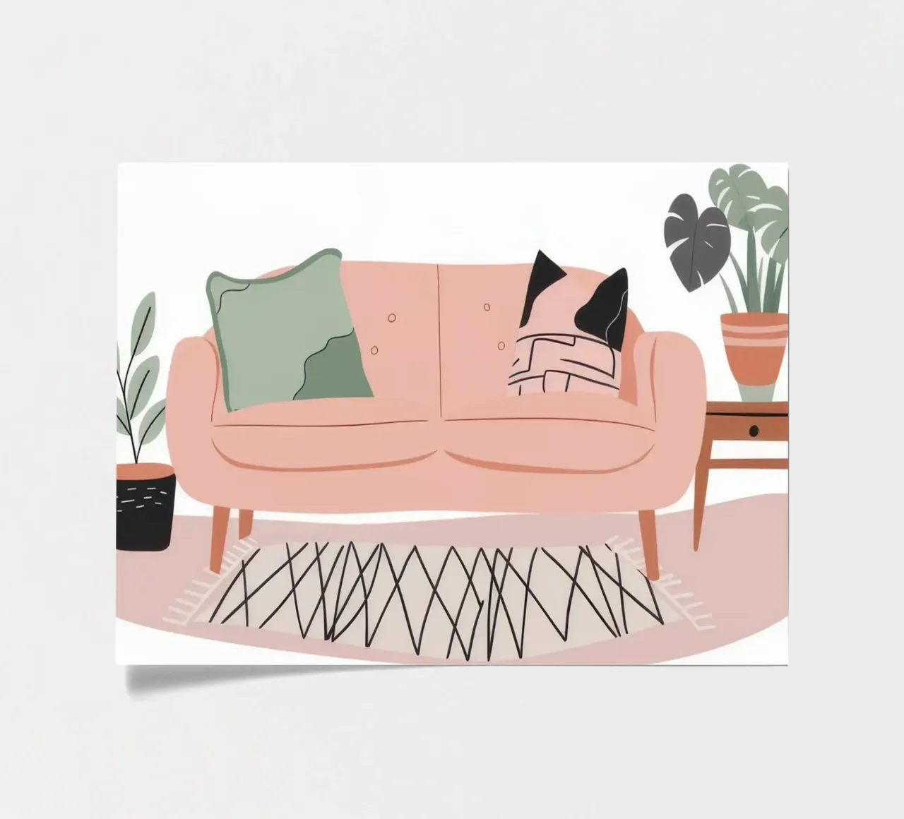 Pink Sofa Green Chair sticker sheet by Hollow Years