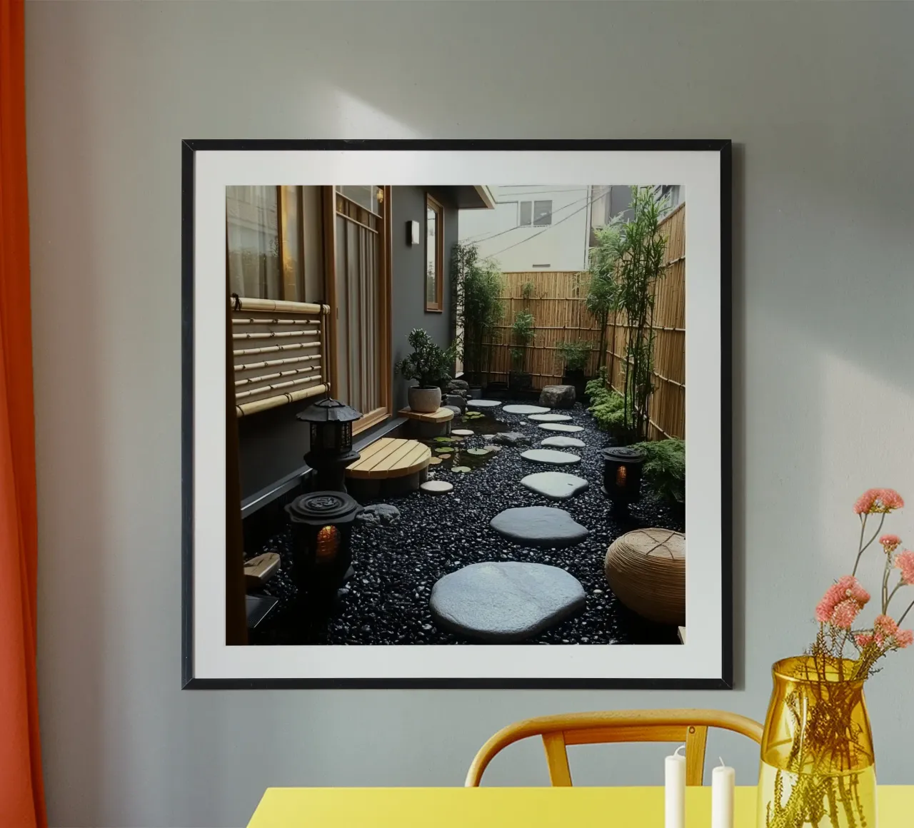 Essenza del Giappone poster con telaio in plastica da Wanderlust Vibes