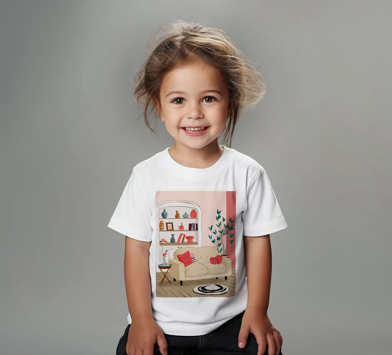 Cream Sofa Stillness kids t-shirt by Hollow Years