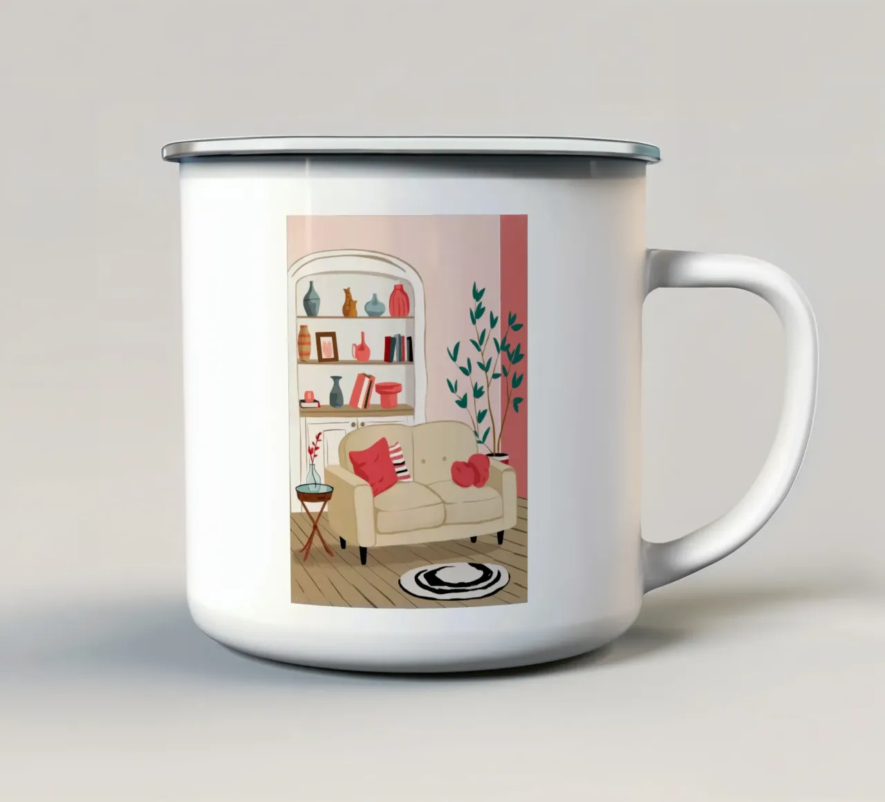 Divano crema Stillness tazza in smalto da Hollow Years