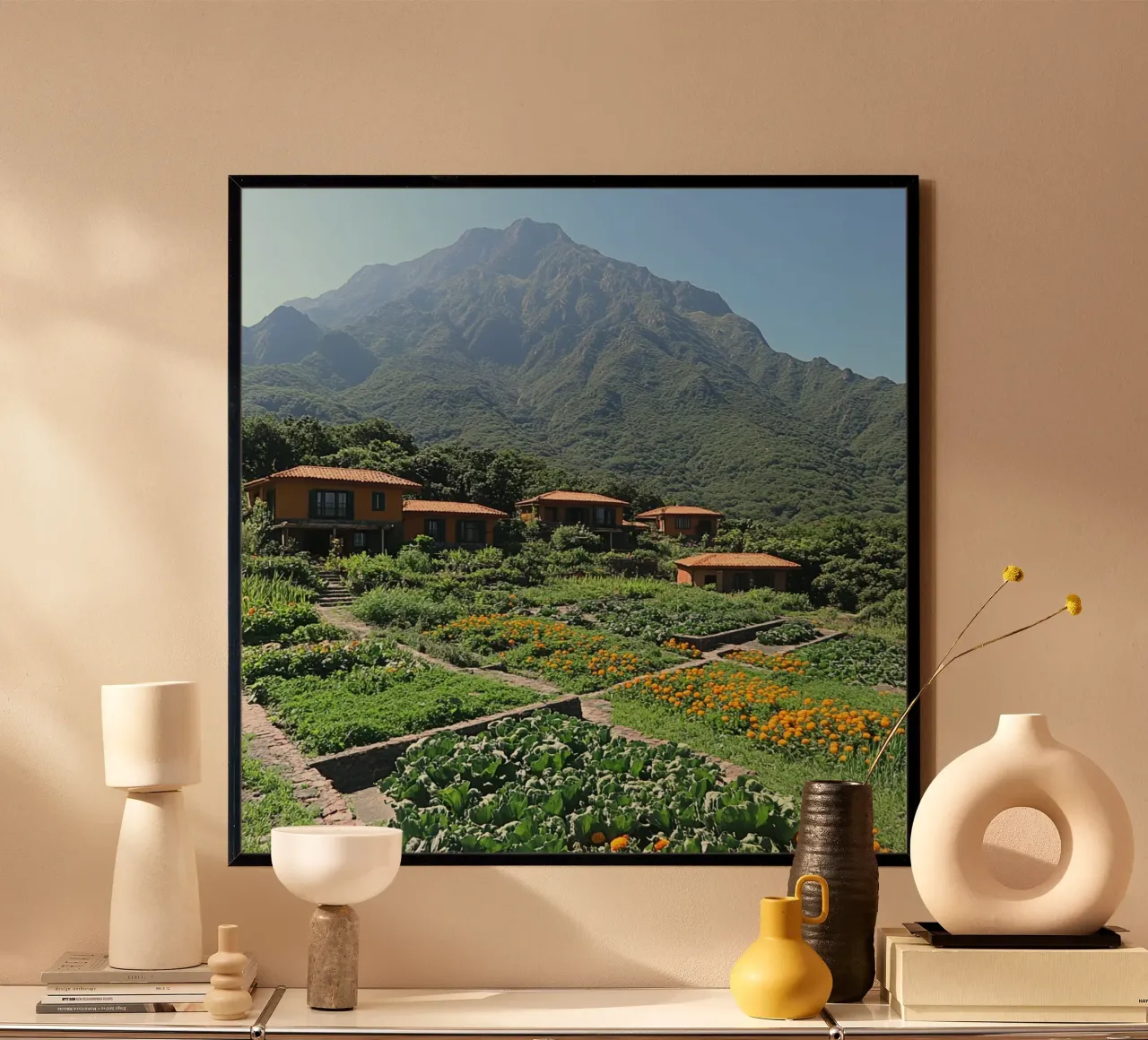 Essenza del Giappone poster con telaio in alluminio da Wanderlust Vibes