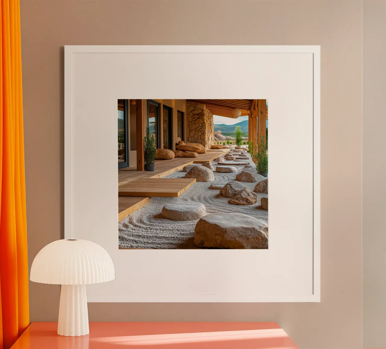 Essenza del Giappone poster con telaio in alluminio da Wanderlust Vibes