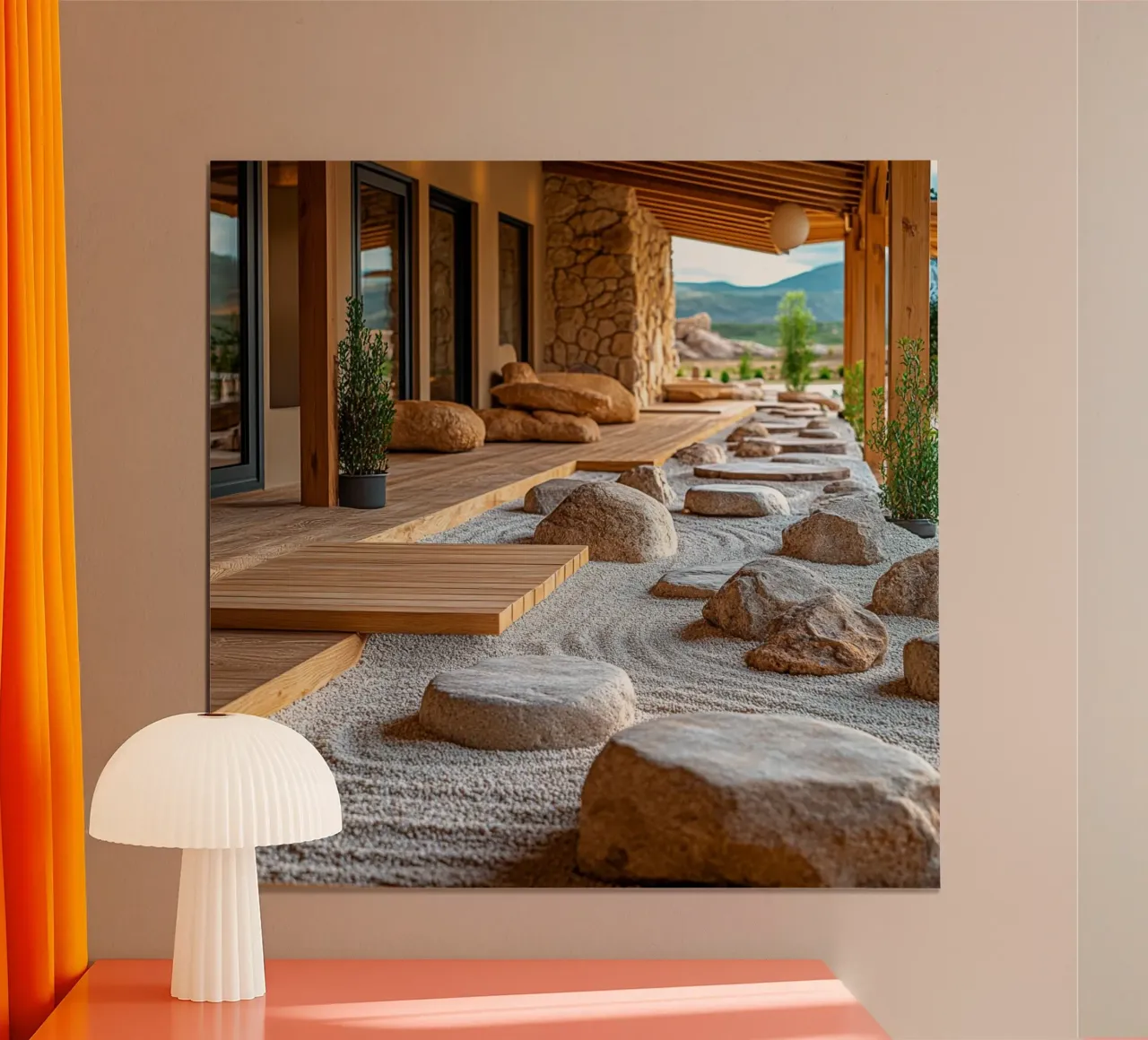 Essenza del Giappone poster con telaio in alluminio da Wanderlust Vibes