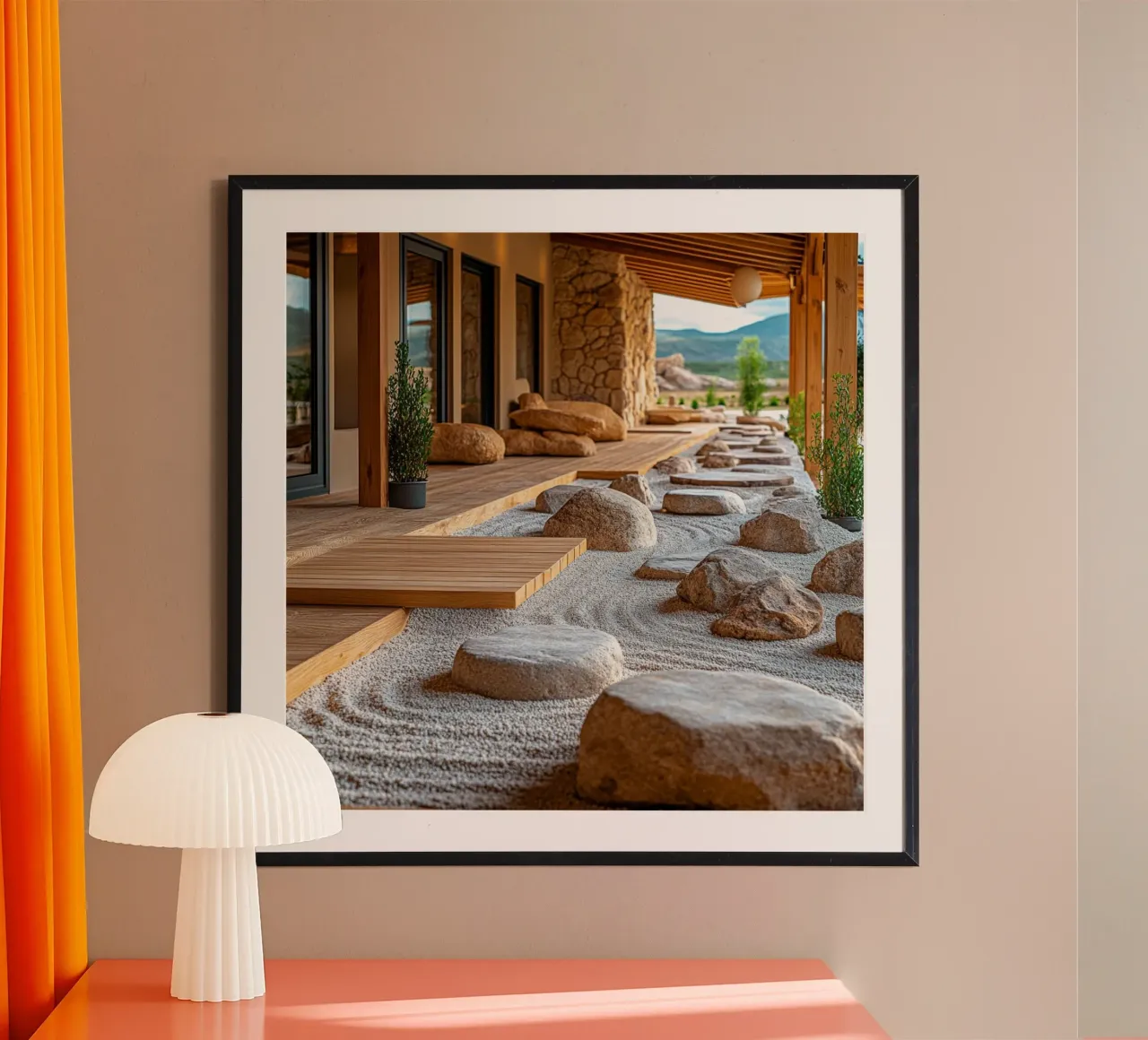 Essenza del Giappone poster con telaio in alluminio da Wanderlust Vibes