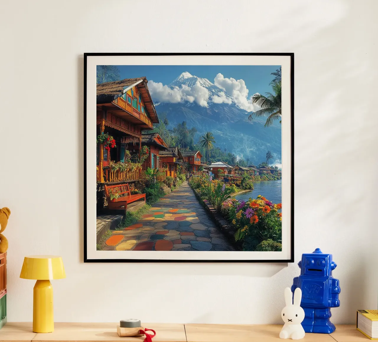 Essenza del Giappone poster con telaio in plastica da Wanderlust Vibes