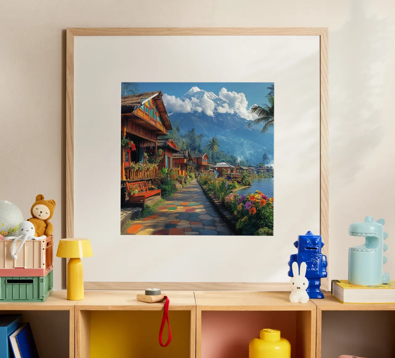 Essenza del Giappone poster con telaio in plastica da Wanderlust Vibes