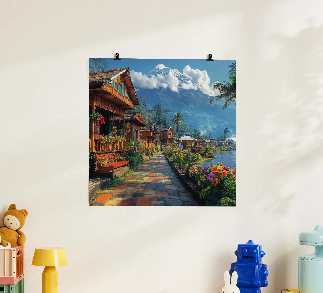 Essenza del Giappone poster con telaio in plastica da Wanderlust Vibes