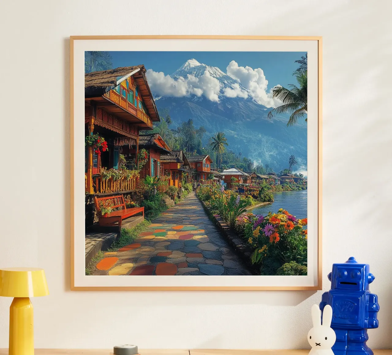 Essenza del Giappone poster con telaio in plastica da Wanderlust Vibes