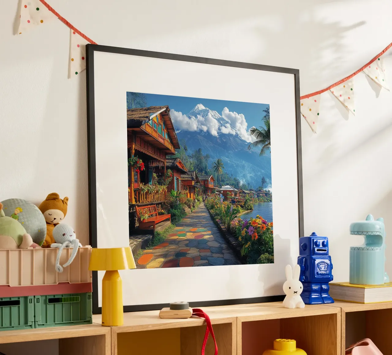 Essenza del Giappone poster con telaio in plastica da Wanderlust Vibes