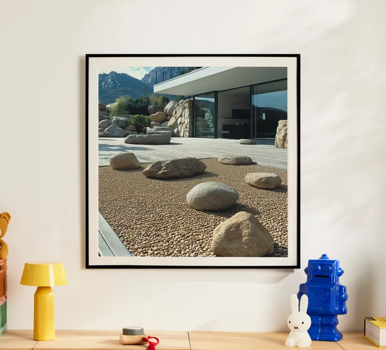 Giappone Essenza poster con telaio in alluminio da Wanderlust Vibes