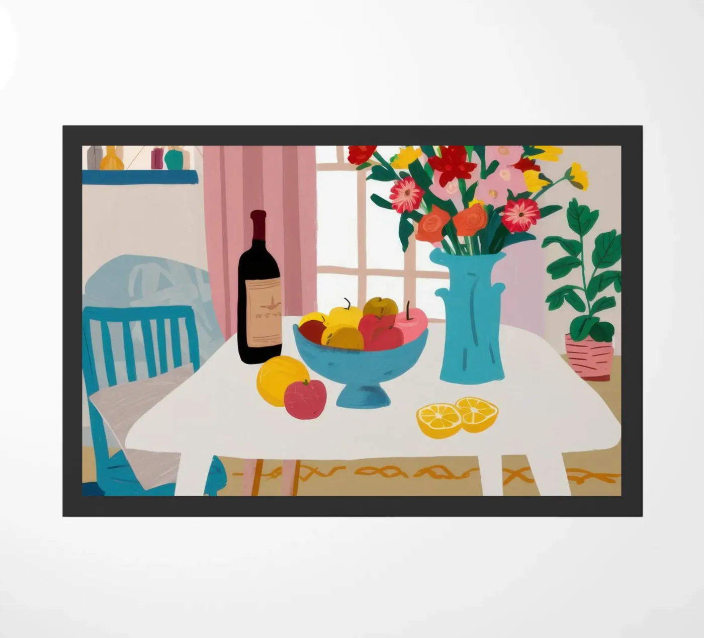Dinner Table Flowers doormat by Hollow Years