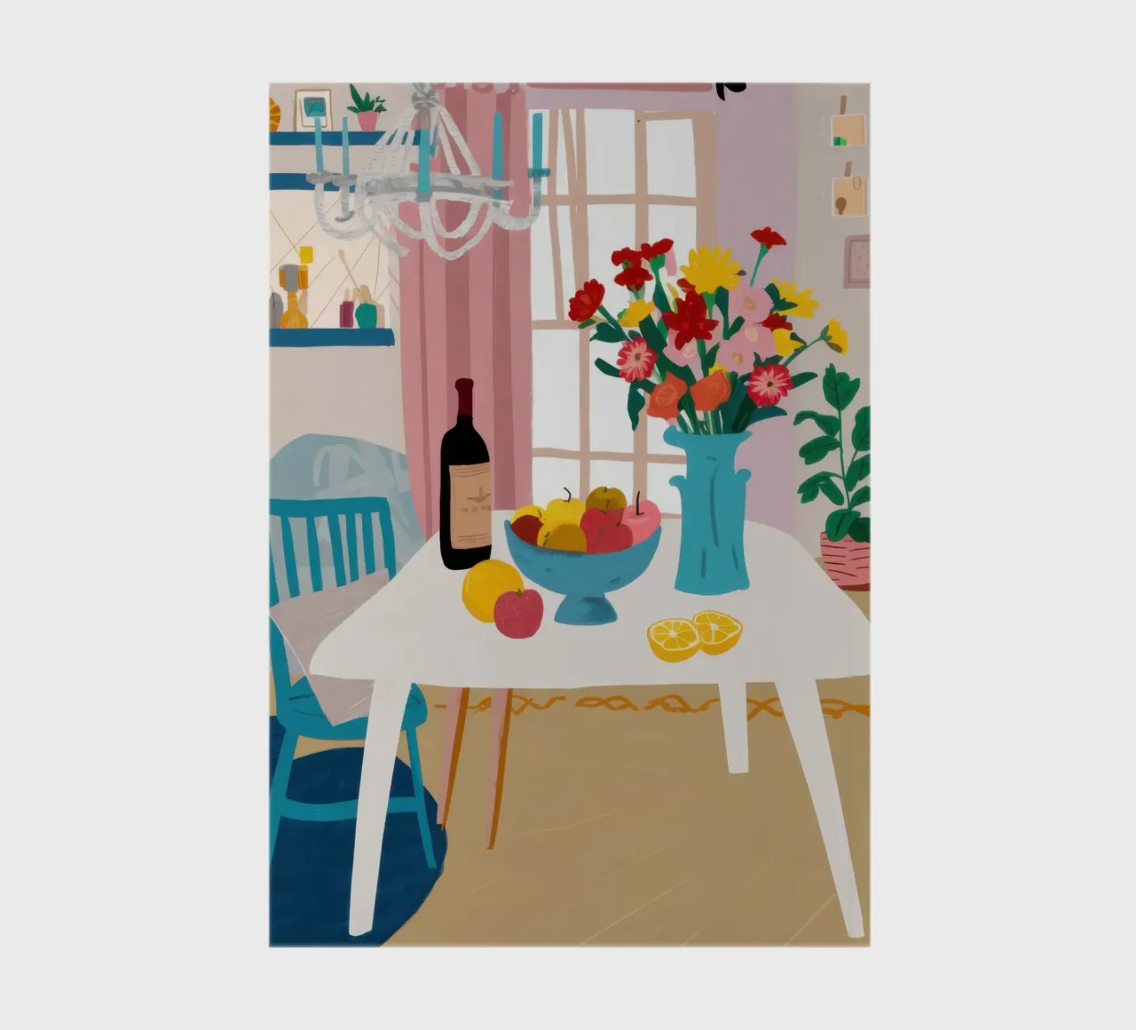 Dinner Table Flowers notebook by Hollow Years