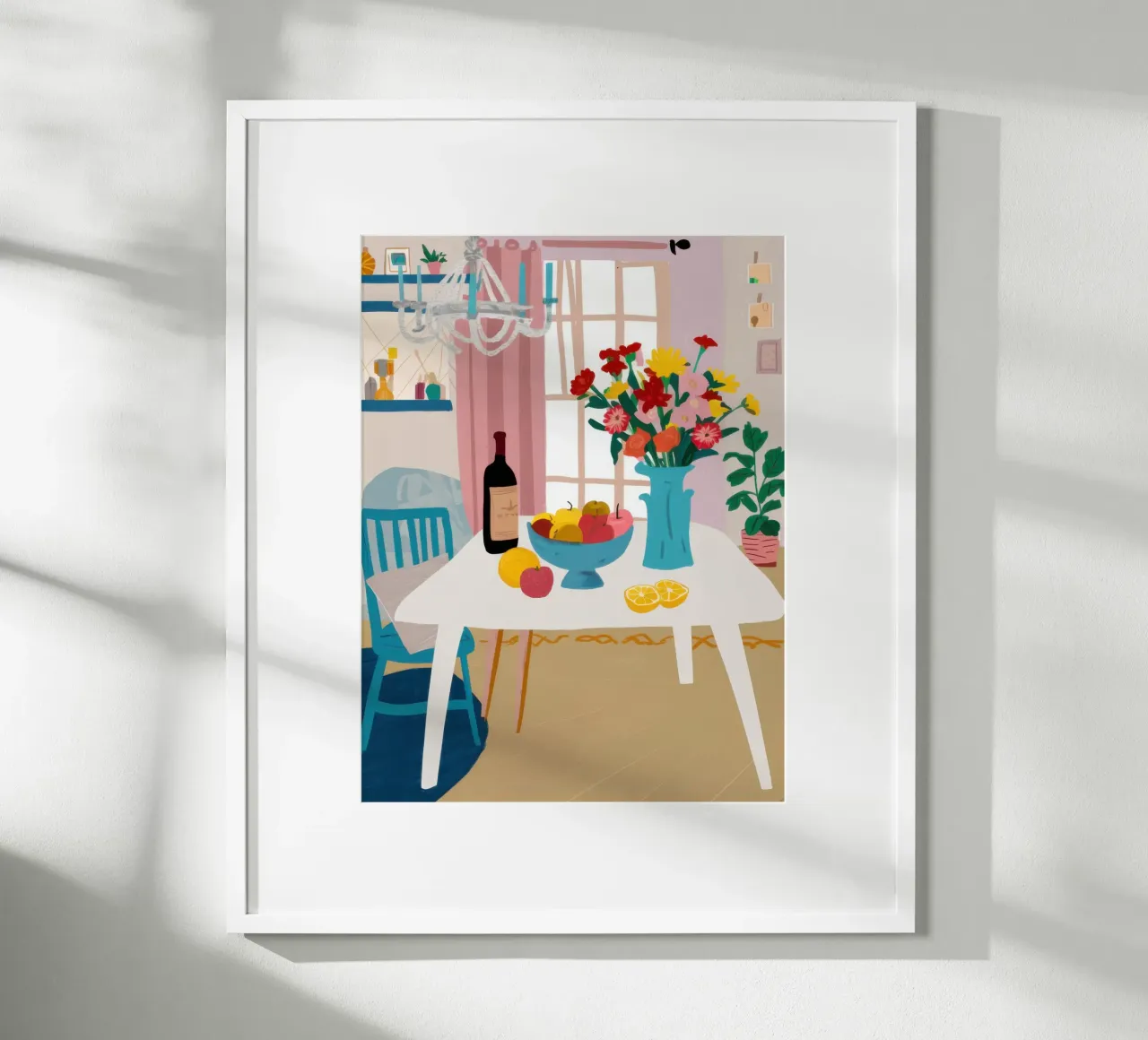 Dinner Table Flowers poster by Hollow Years