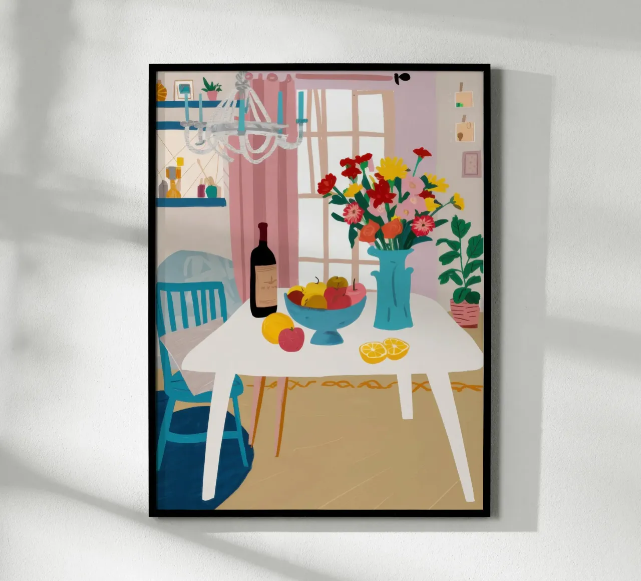 Dinner Table Flowers poster by Hollow Years