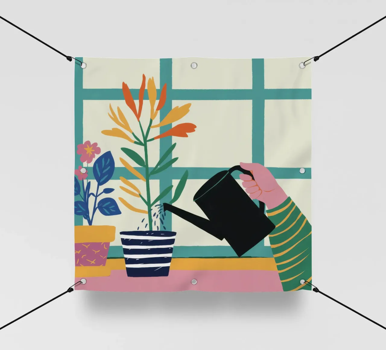 Annaffiare una pianta telo in pvc da Hollow Years