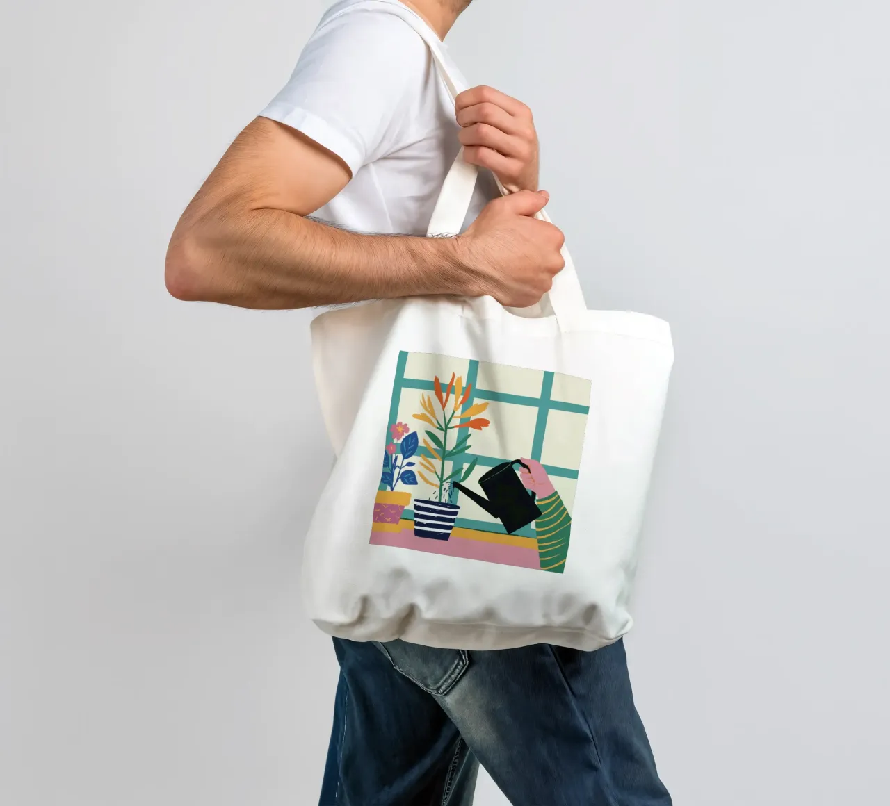 Annaffiare una pianta borsa in juta da Hollow Years