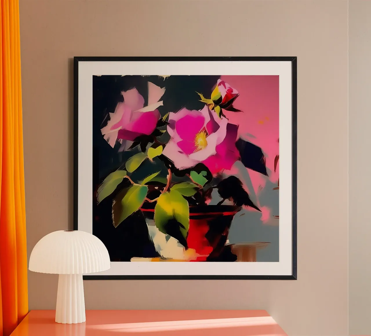 Blumen_rosa_2 poster with aluminum frame by Farb- und Blütenzauber by LK