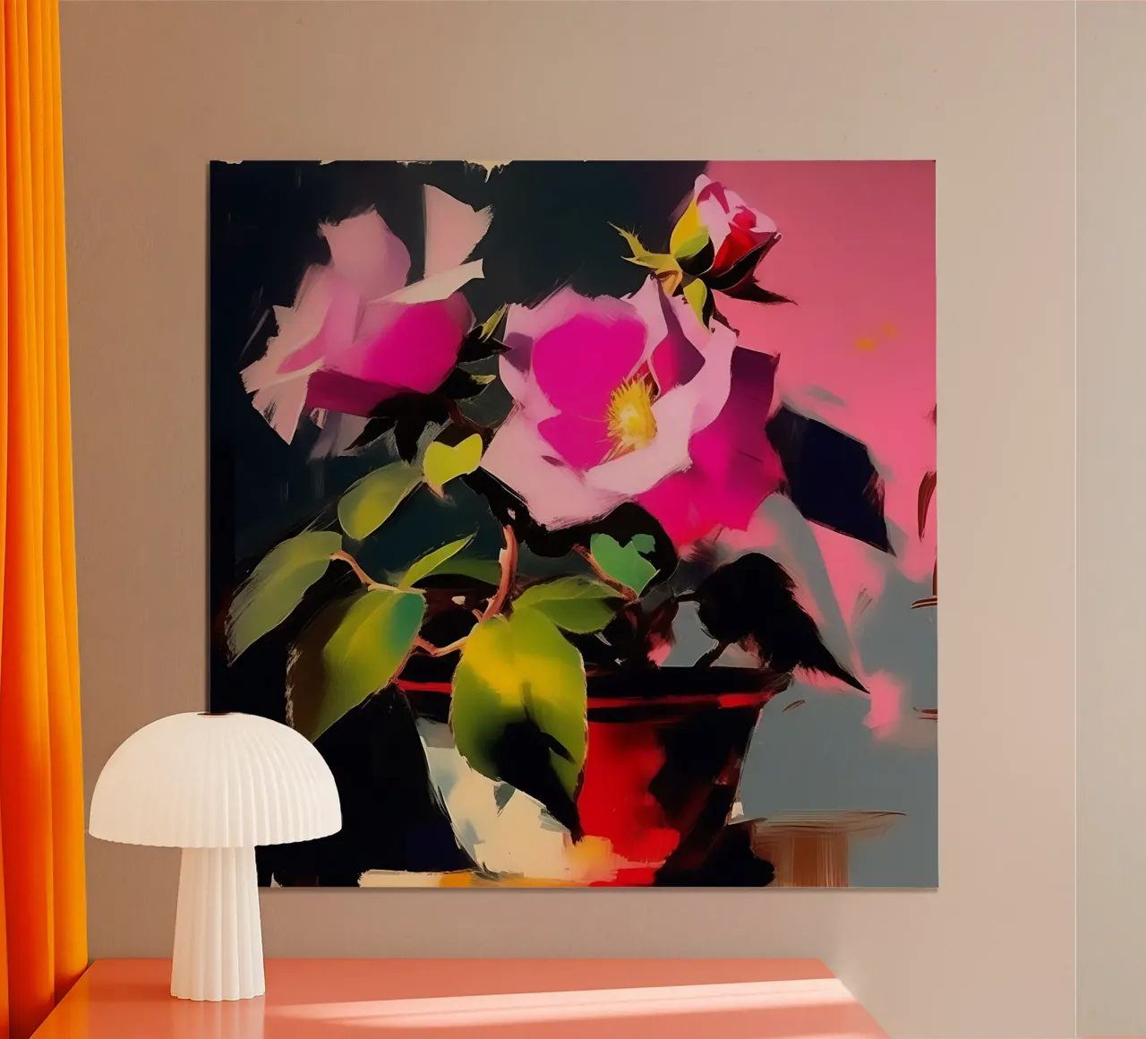 Blumen_rosa_2 poster with aluminum frame by Farb- und Blütenzauber by LK