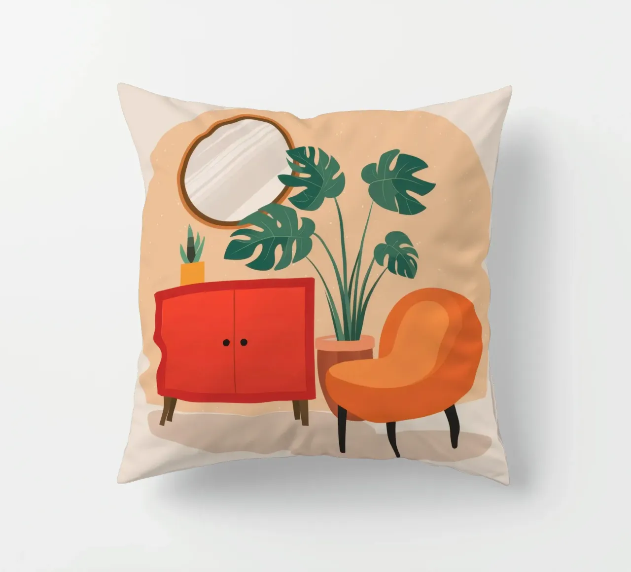 Poltrona specchio arancione cuscino da Hollow Years