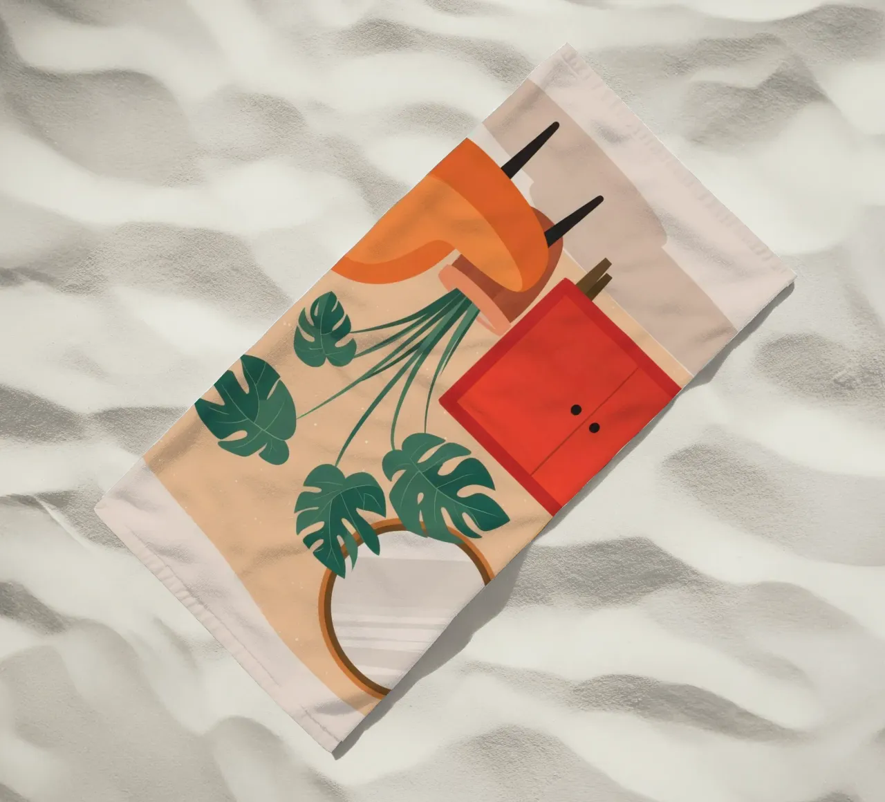 Poltrona specchio arancione telo mare da Hollow Years