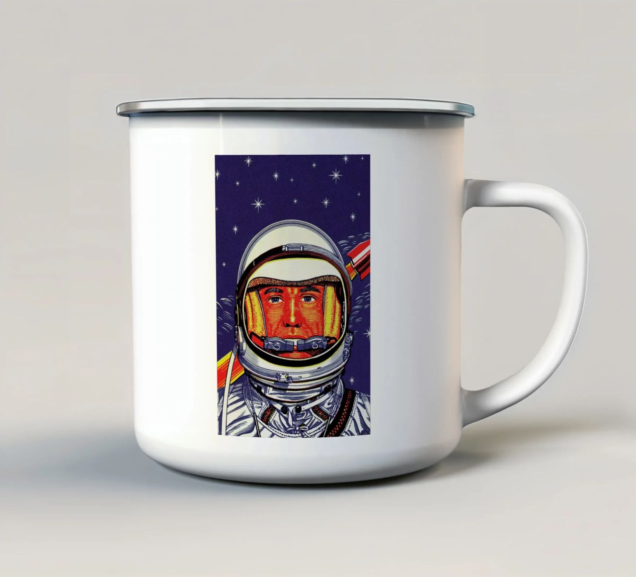 Astronaut tazza in smalto da daylight design studio