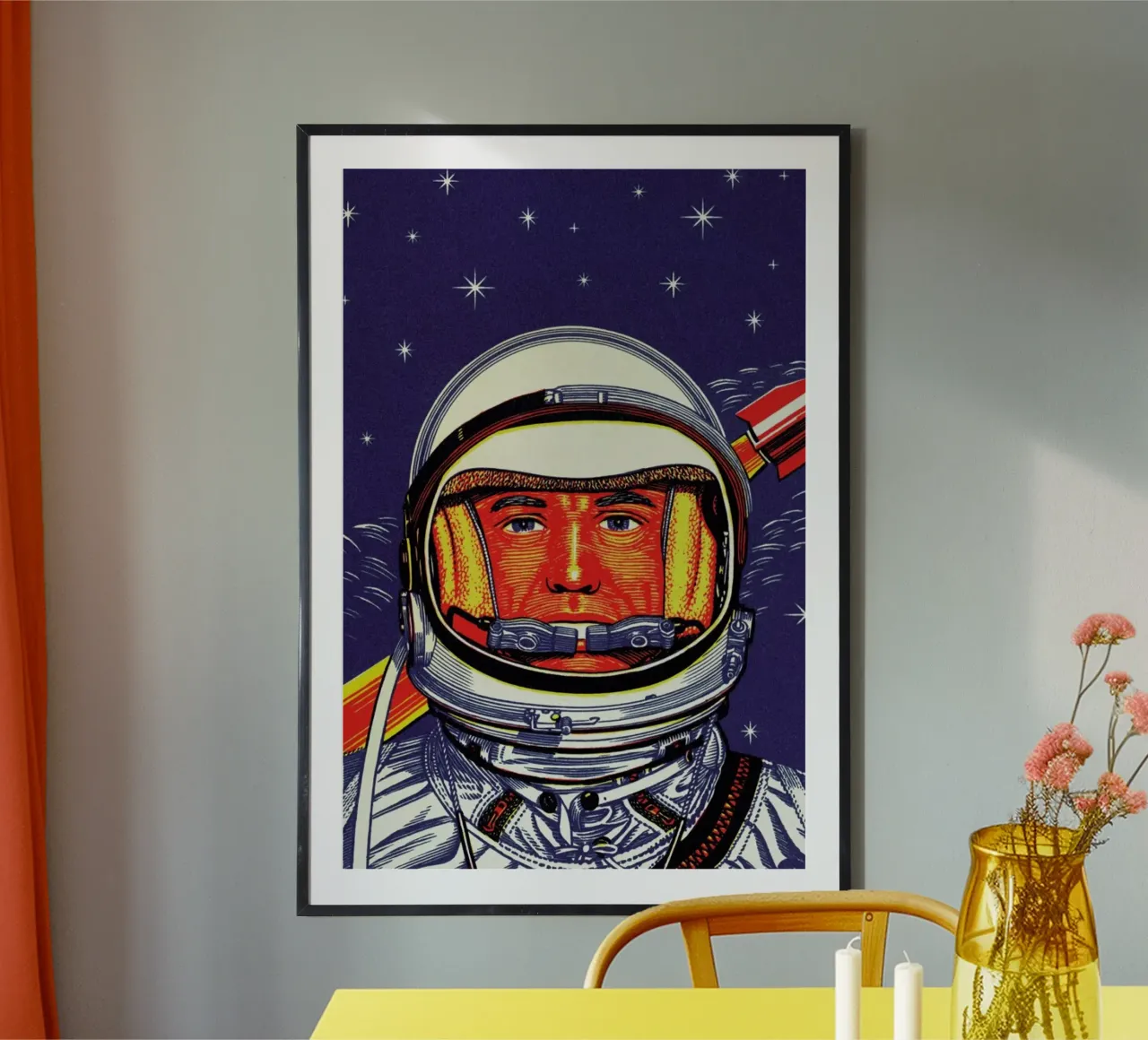 Astronaut poster con telaio in legno da daylight design studio