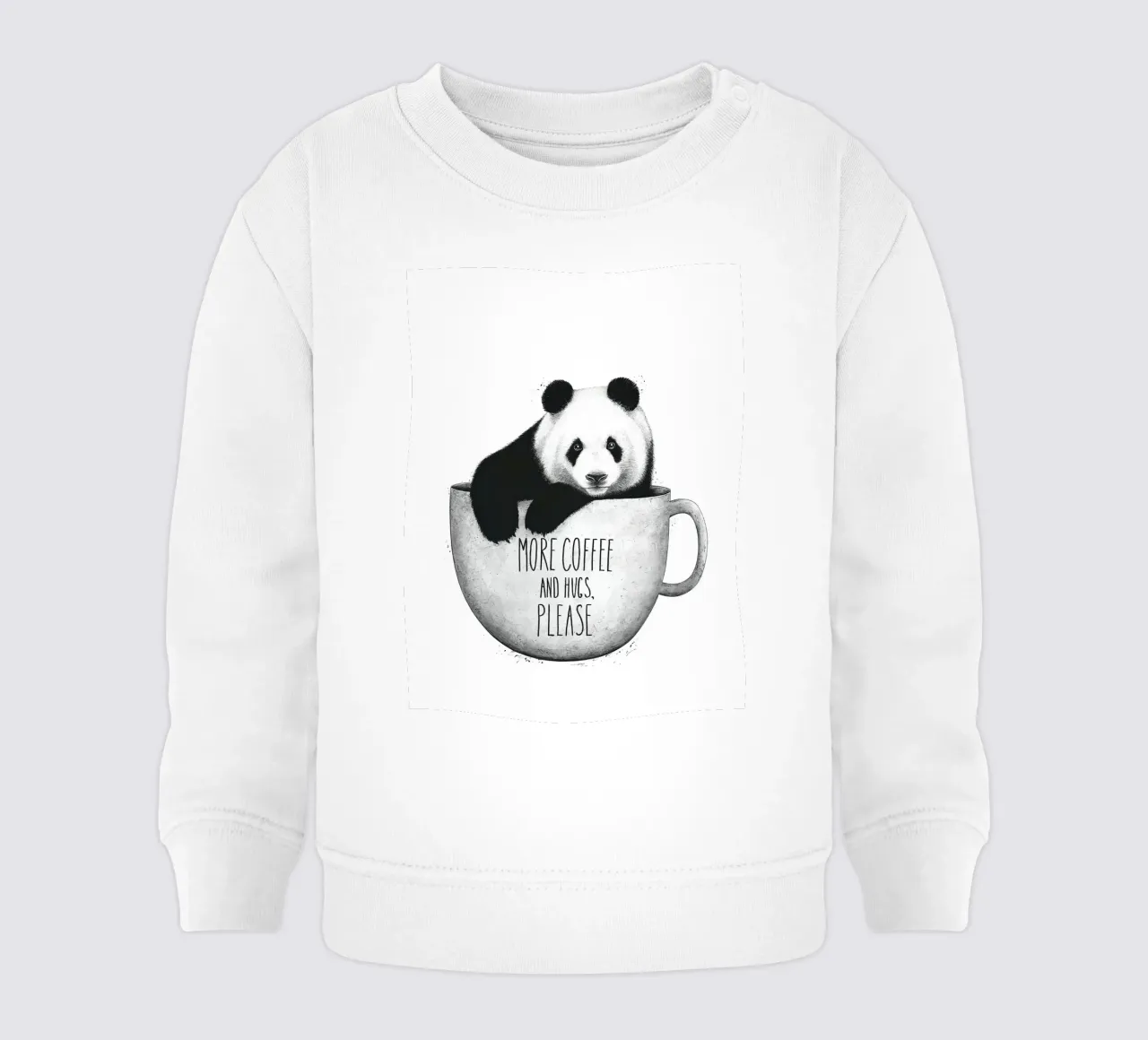 Panda With Coffee felpa neonato da lennytravers