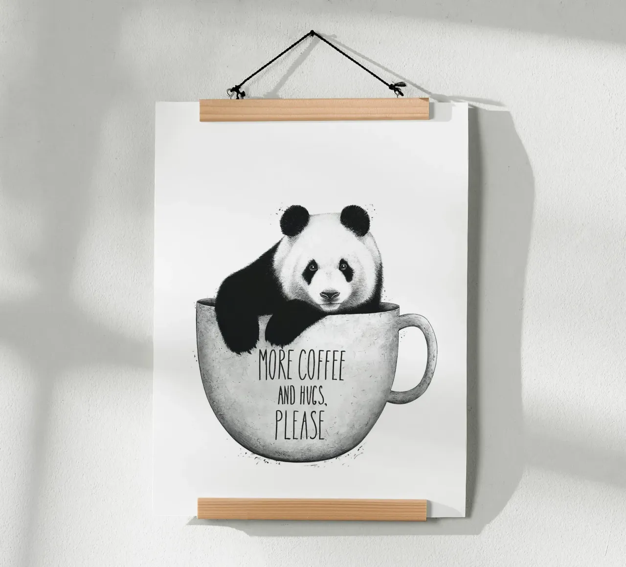 Panda With Coffee carta hahnemühle da lennytravers