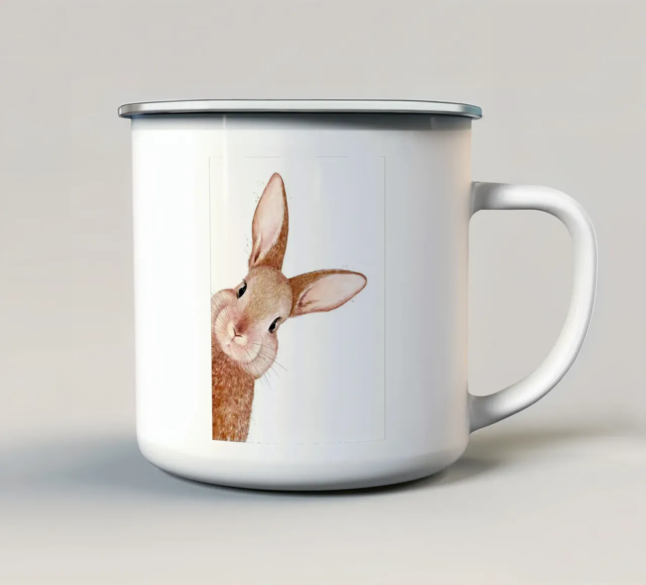 Peeping Rabbit tazza in smalto da lennytravers