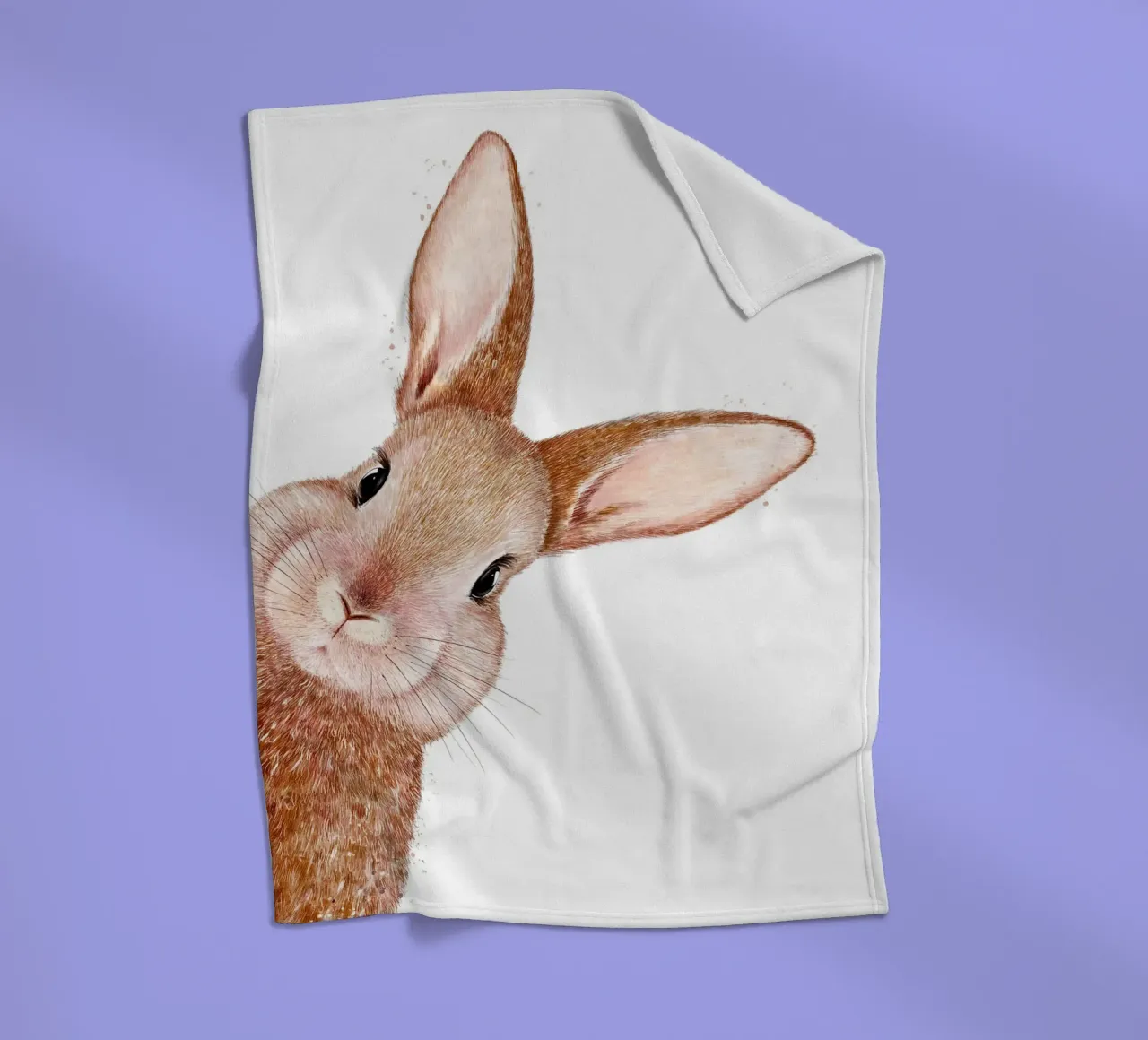 Peeping Rabbit coperta in pile da lennytravers