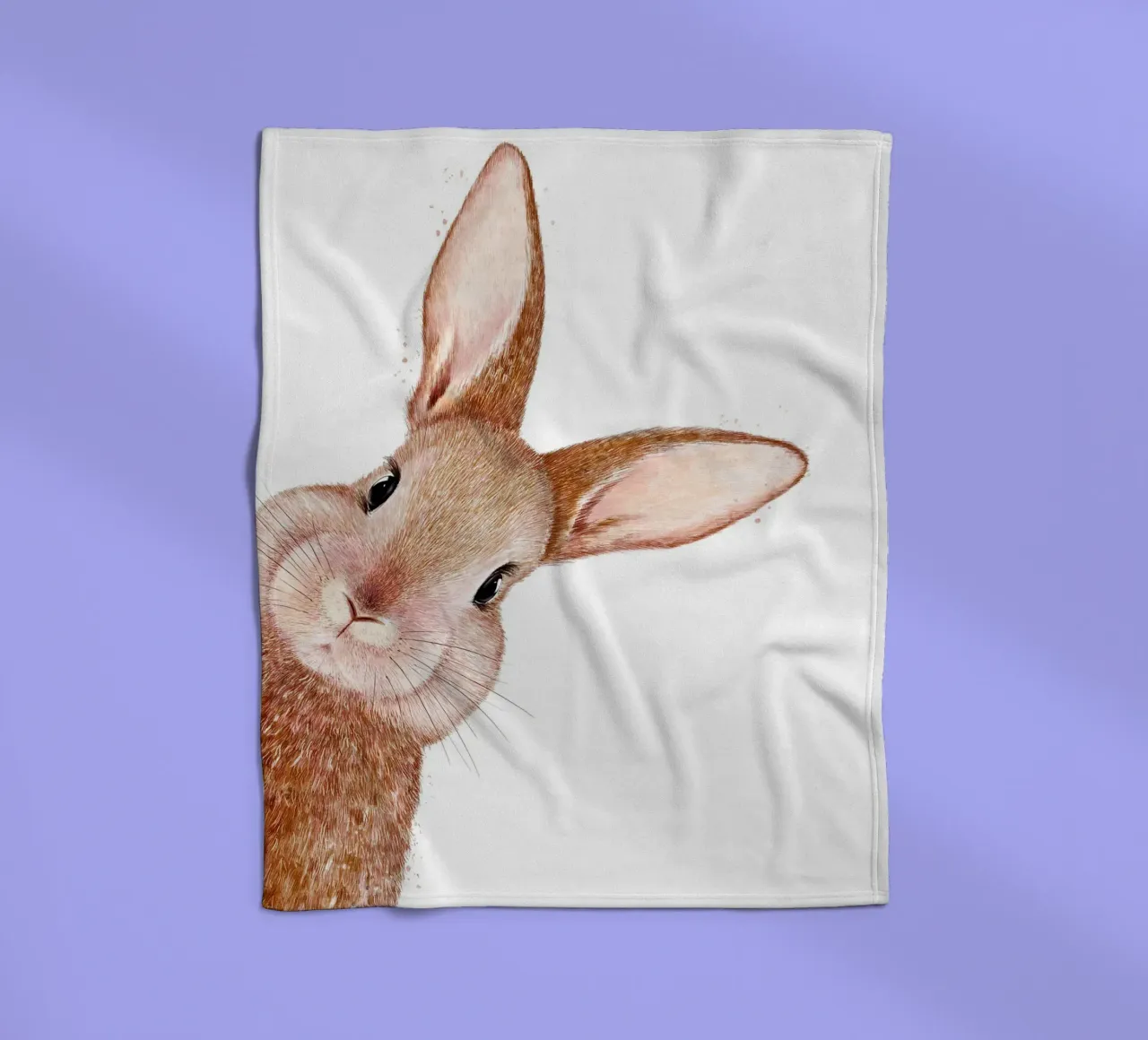 Peeping Rabbit coperta in pile da lennytravers