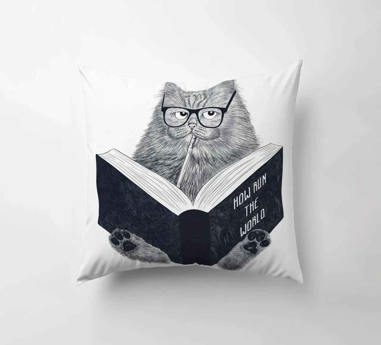 Reading Cat cuscino da lennytravers