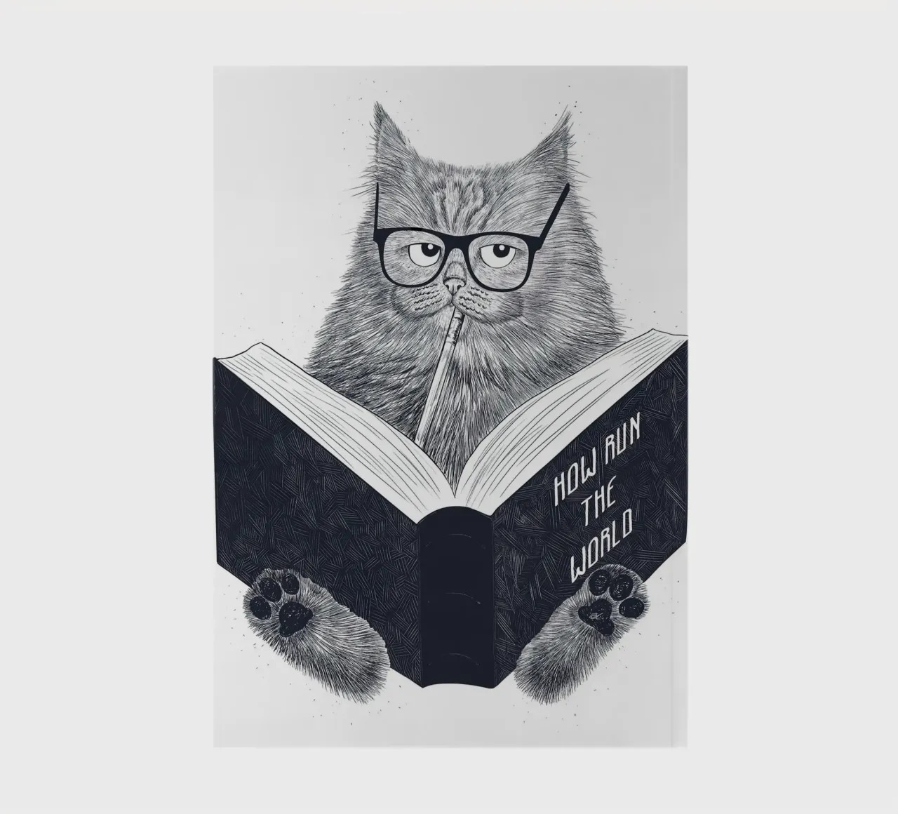 Reading Cat notebook by lennytravers