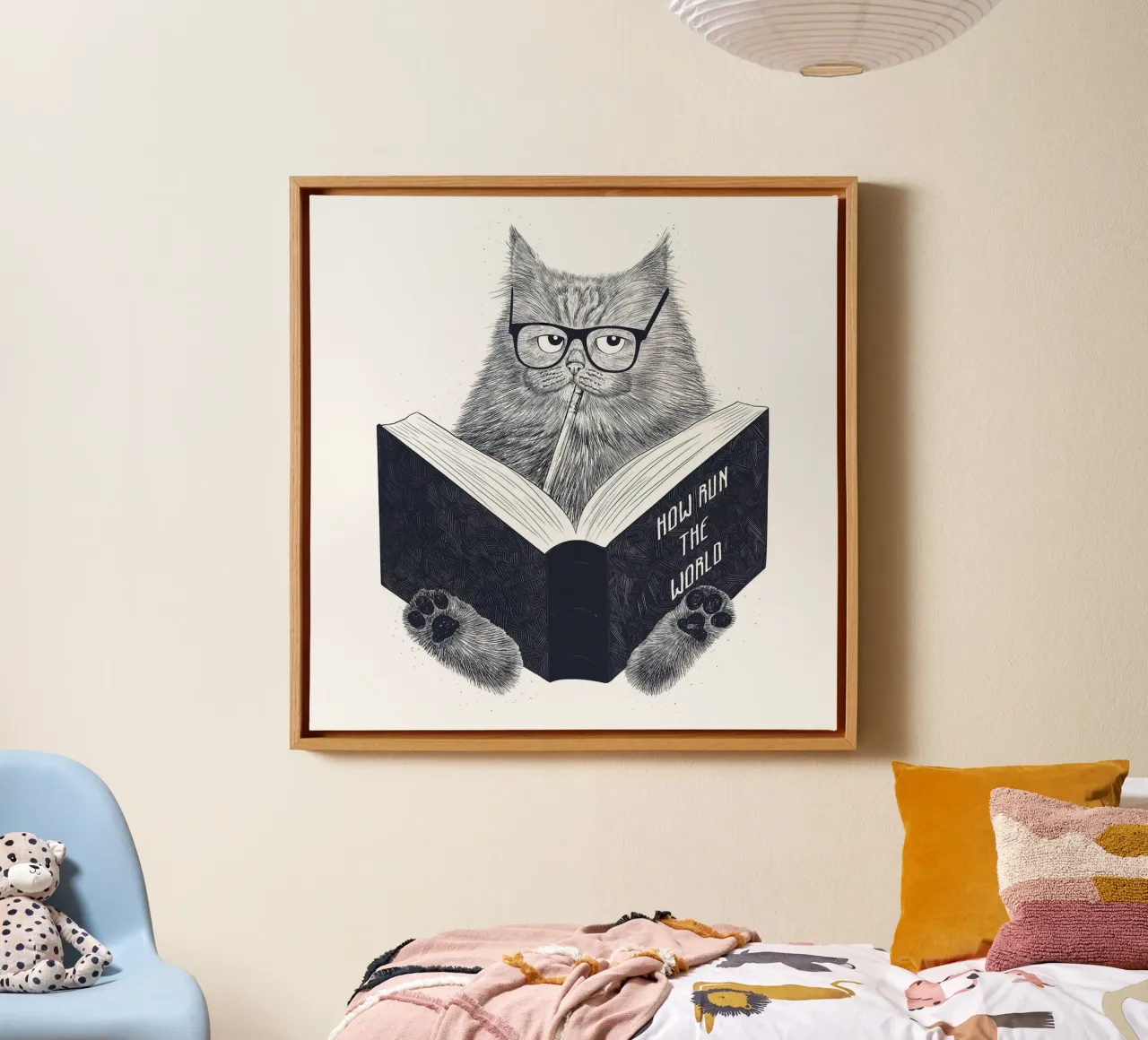 Reading Cat tela da lennytravers