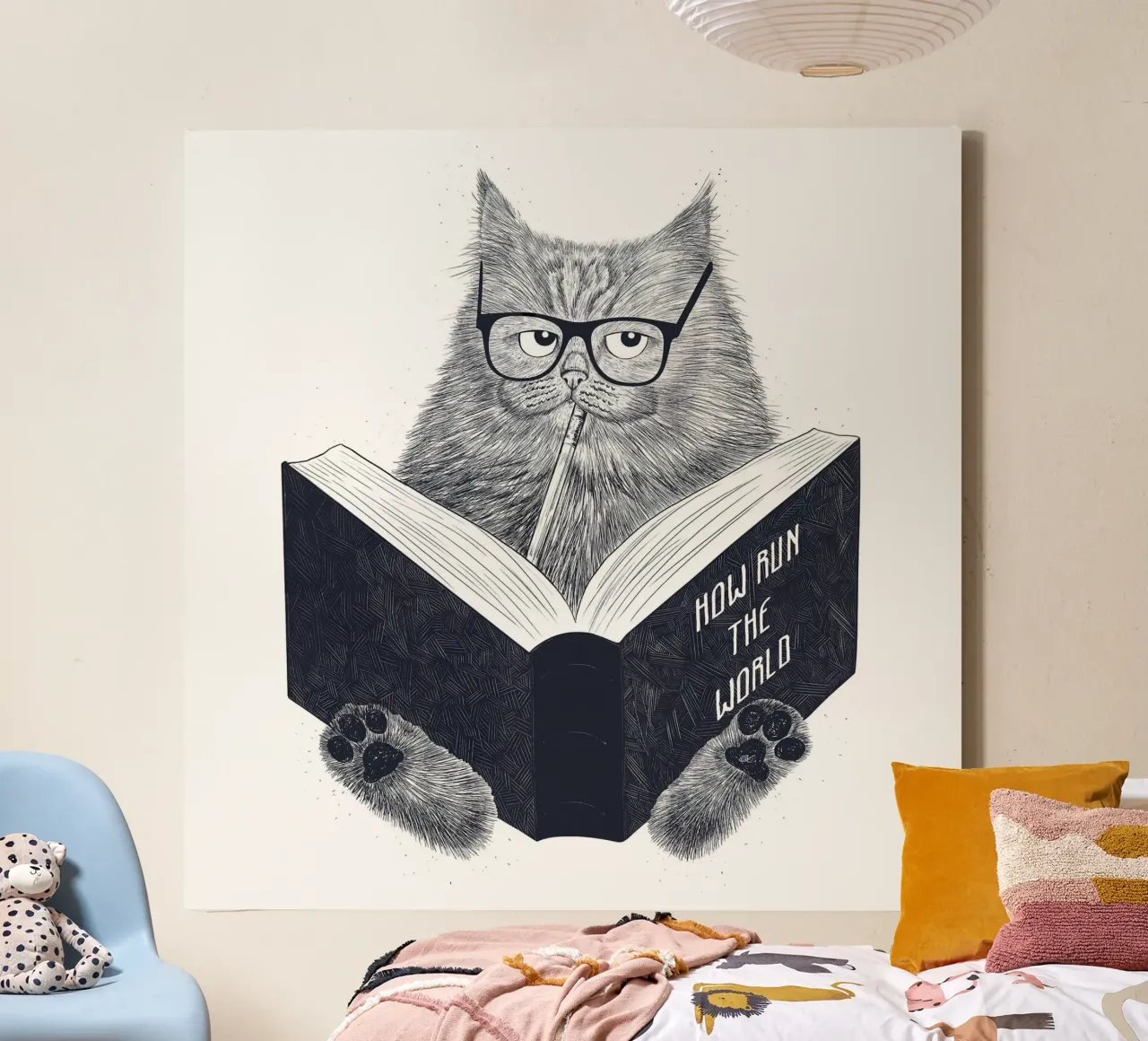 Reading Cat tela da lennytravers