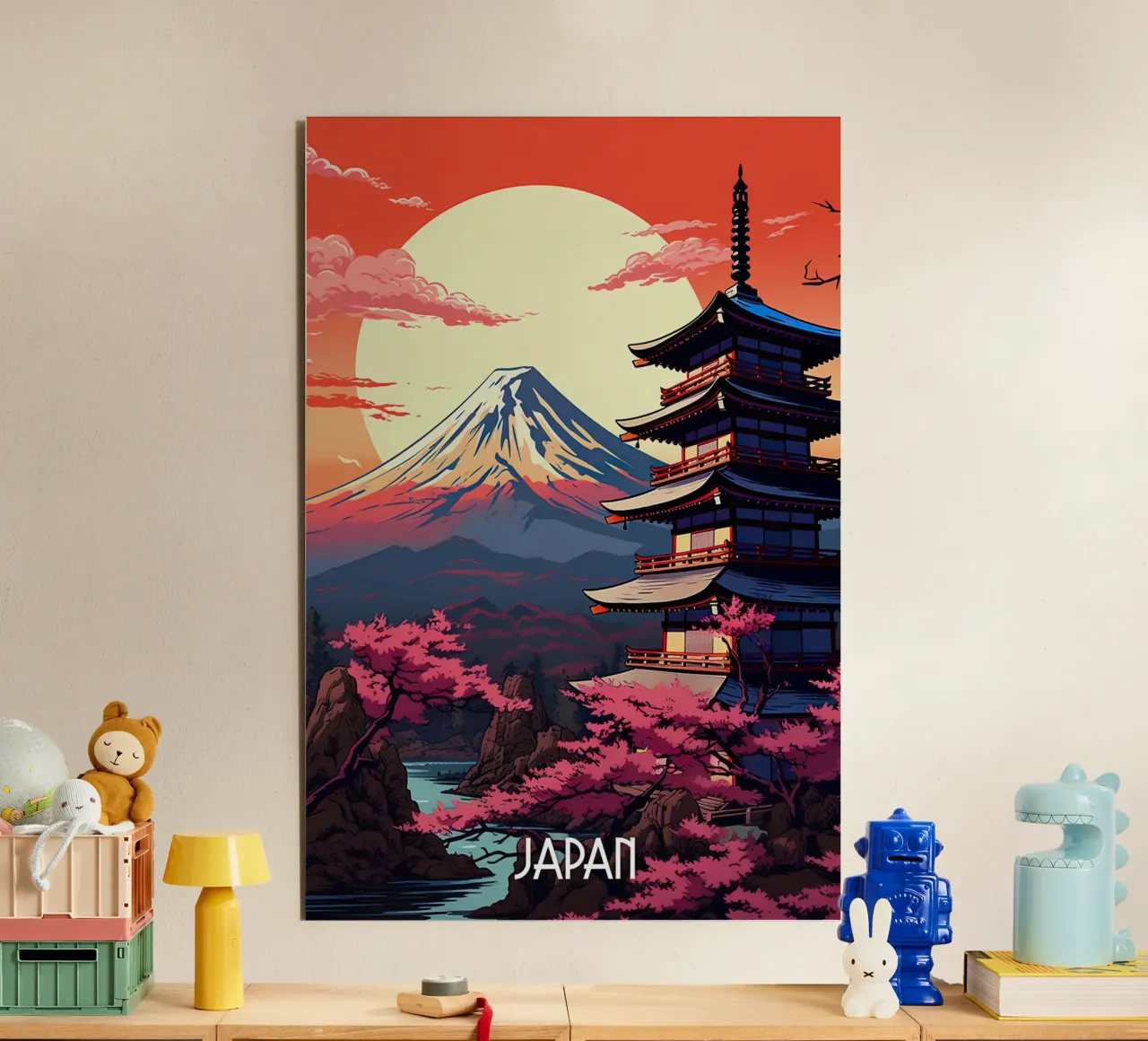 Japan Travel Poster alu-dibond by lawrencearmstron