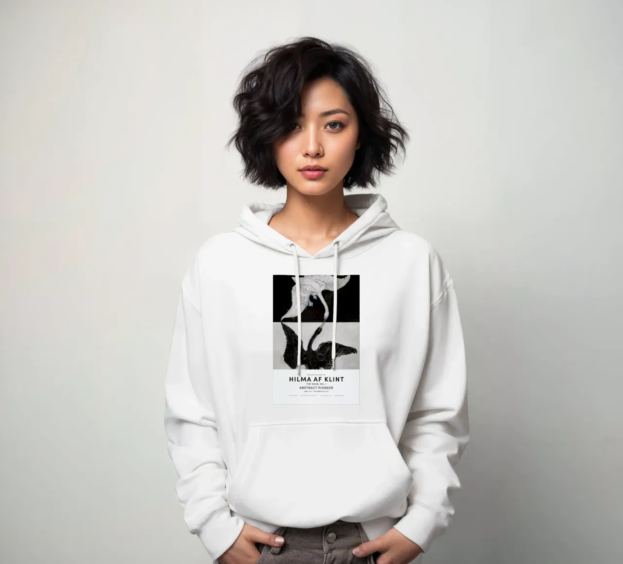 Hilma af Klint - The Swan, No. 1 II felpa con cappuccio da Vintage by JUNIQE