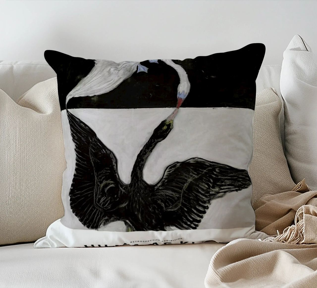 Hilma af Klint - The Swan, No. 1 II decorative cushion by Vintage by JUNIQE