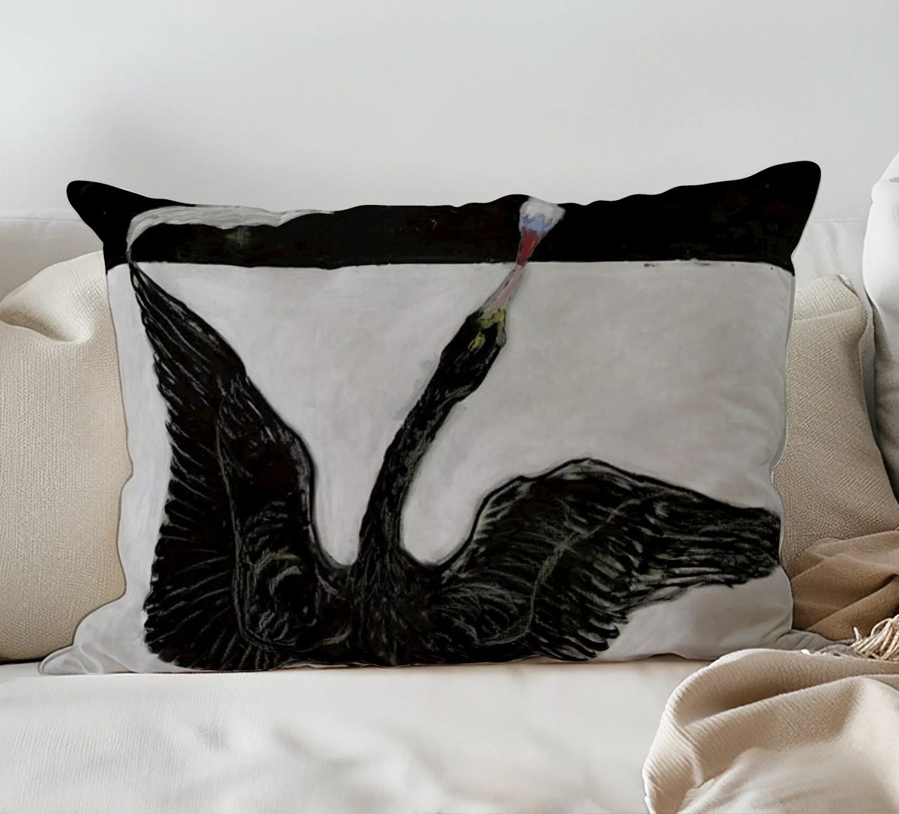 Hilma af Klint - The Swan, No. 1 II decorative cushion by Vintage by JUNIQE