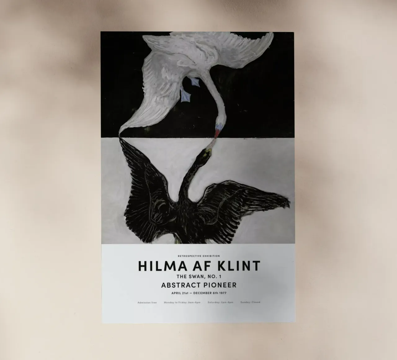 Hilma af Klint - The Swan, No. 1 II backlit film by Vintage by JUNIQE