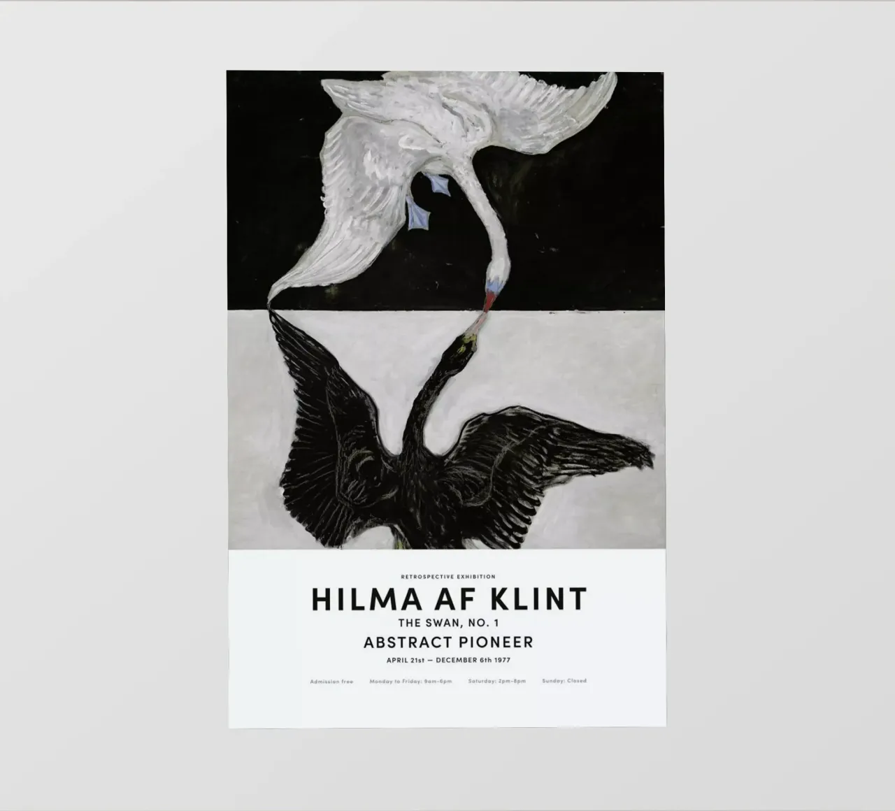 Hilma af Klint - The Swan, No. 1 II backlit film by Vintage by JUNIQE