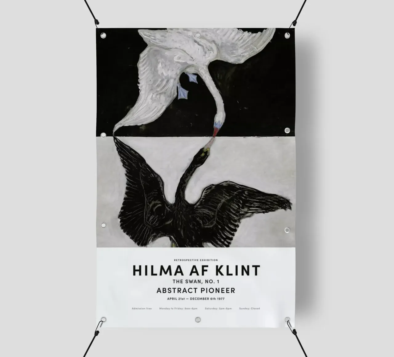 Hilma af Klint - The Swan, No. 1 II telo in pvc da Vintage by JUNIQE