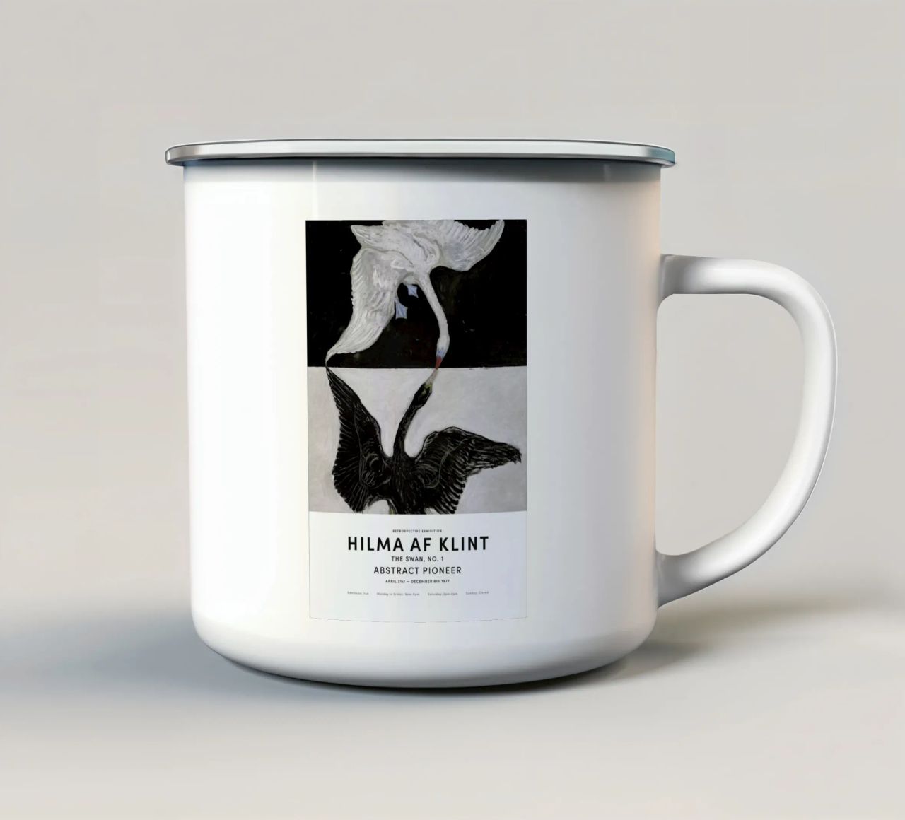 Hilma af Klint - The Swan, No. 1 II enamel mug by Vintage by JUNIQE