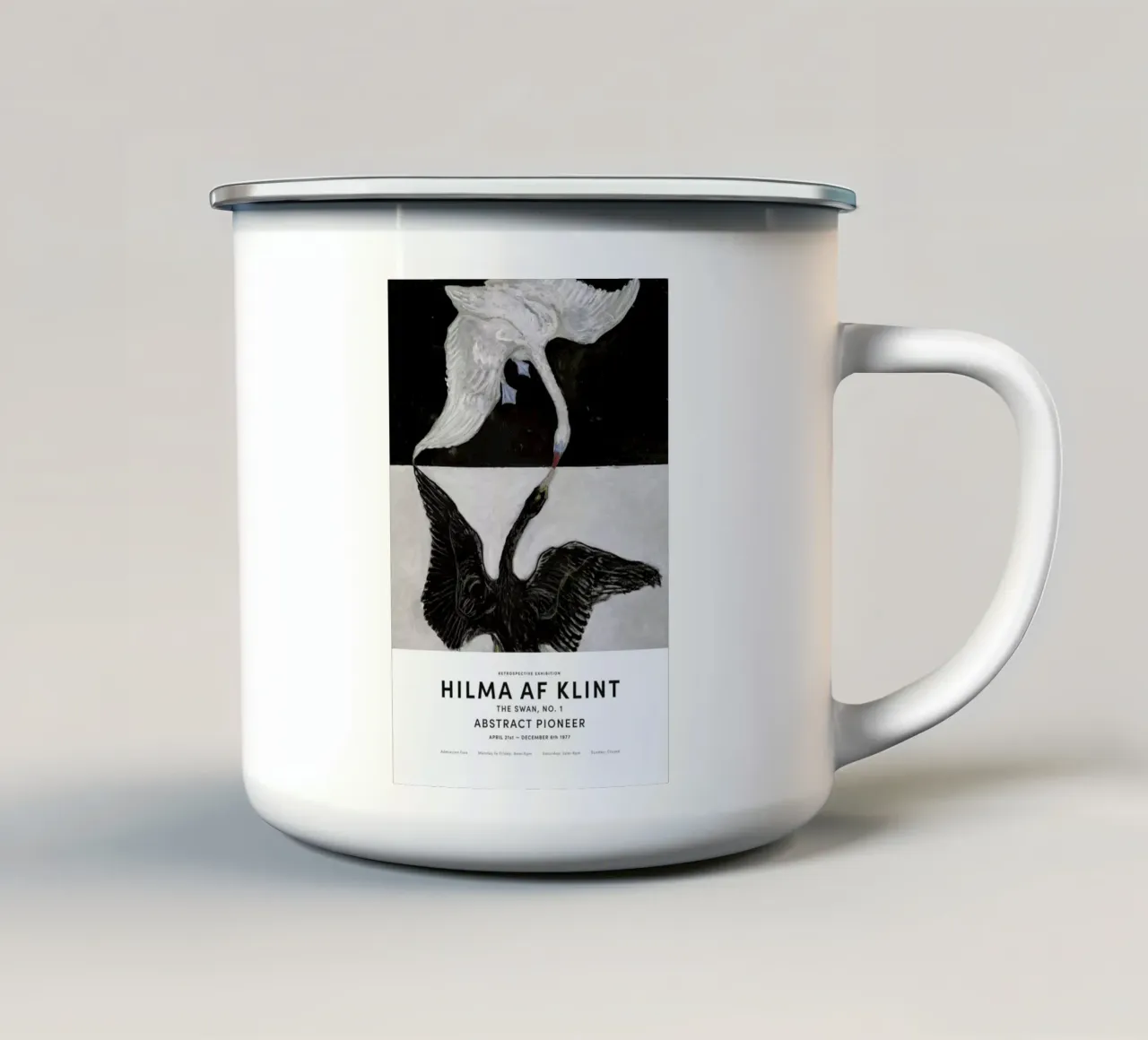 Hilma af Klint - The Swan, No. 1 II mug en émail de Vintage by JUNIQE
