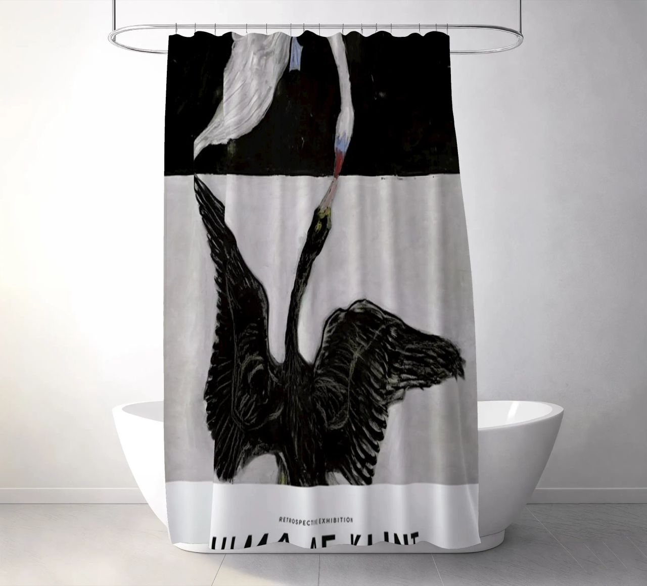 Hilma af Klint - The Swan, No. 1 II shower curtain by Vintage by JUNIQE