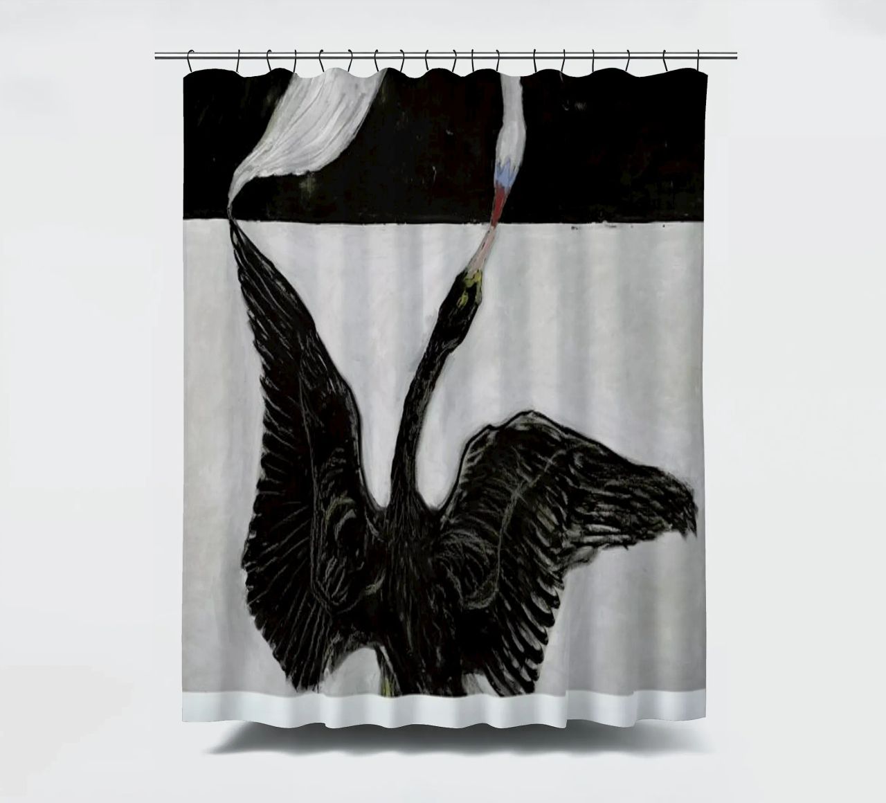 Hilma af Klint - The Swan, No. 1 II shower curtain by Vintage by JUNIQE
