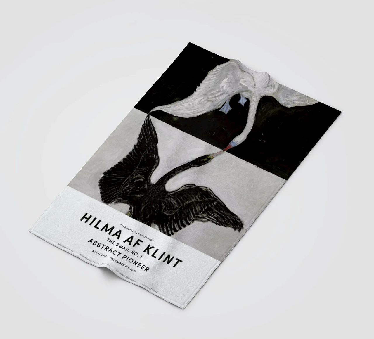 Hilma af Klint - The Swan, No. 1 II fleece blanket by Vintage by JUNIQE