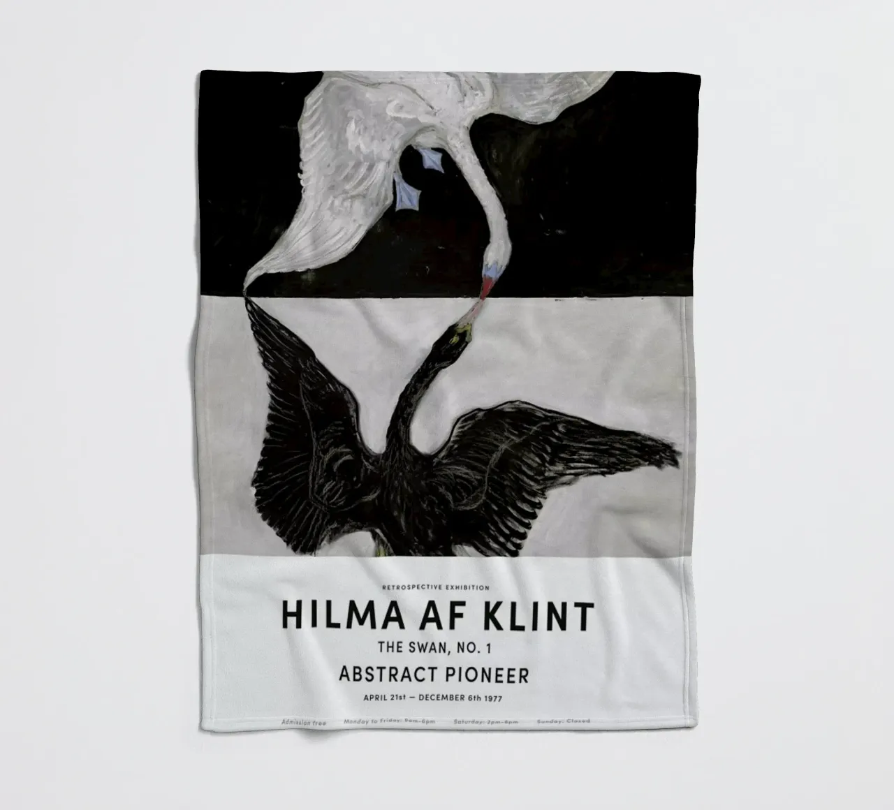 Hilma af Klint - The Swan, No. 1 II fleece blanket by Vintage by JUNIQE